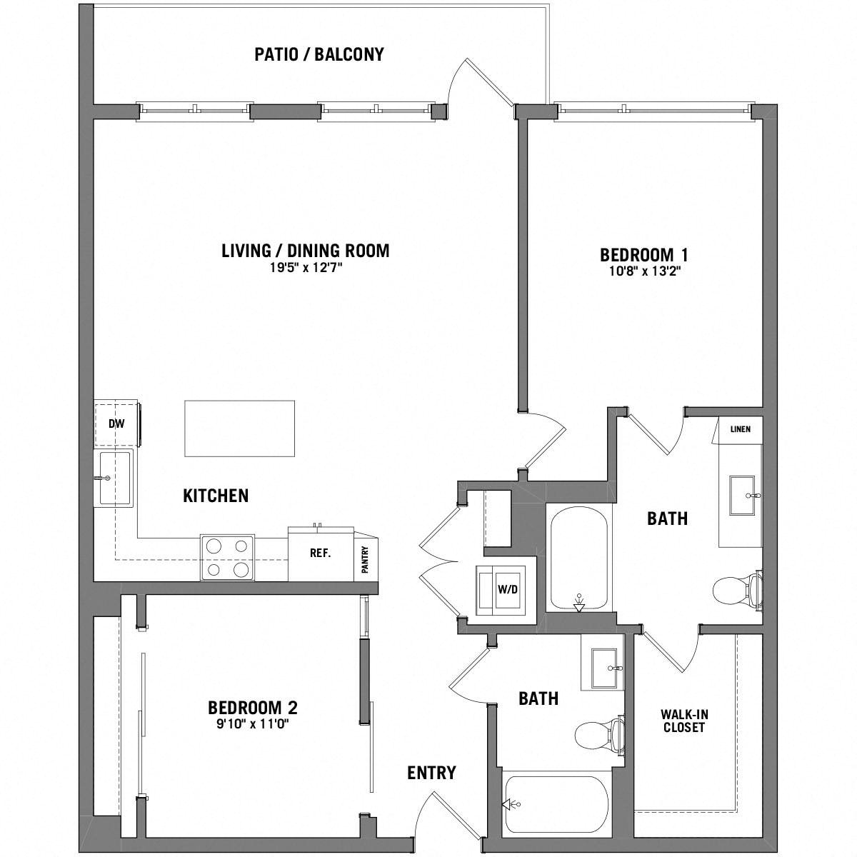 Floor plan layout diagram for B3